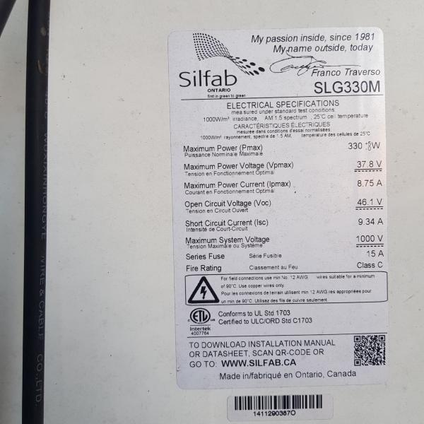 Monocrystalline 330 watts